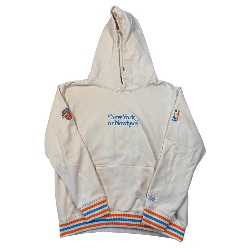 NYON x NBA New York Knicks Hoodie Cream New York or Nowhere Embroidered XL